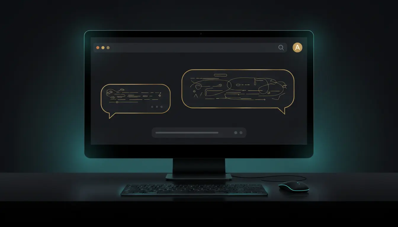 AI chat workspace illustration for instant answers
